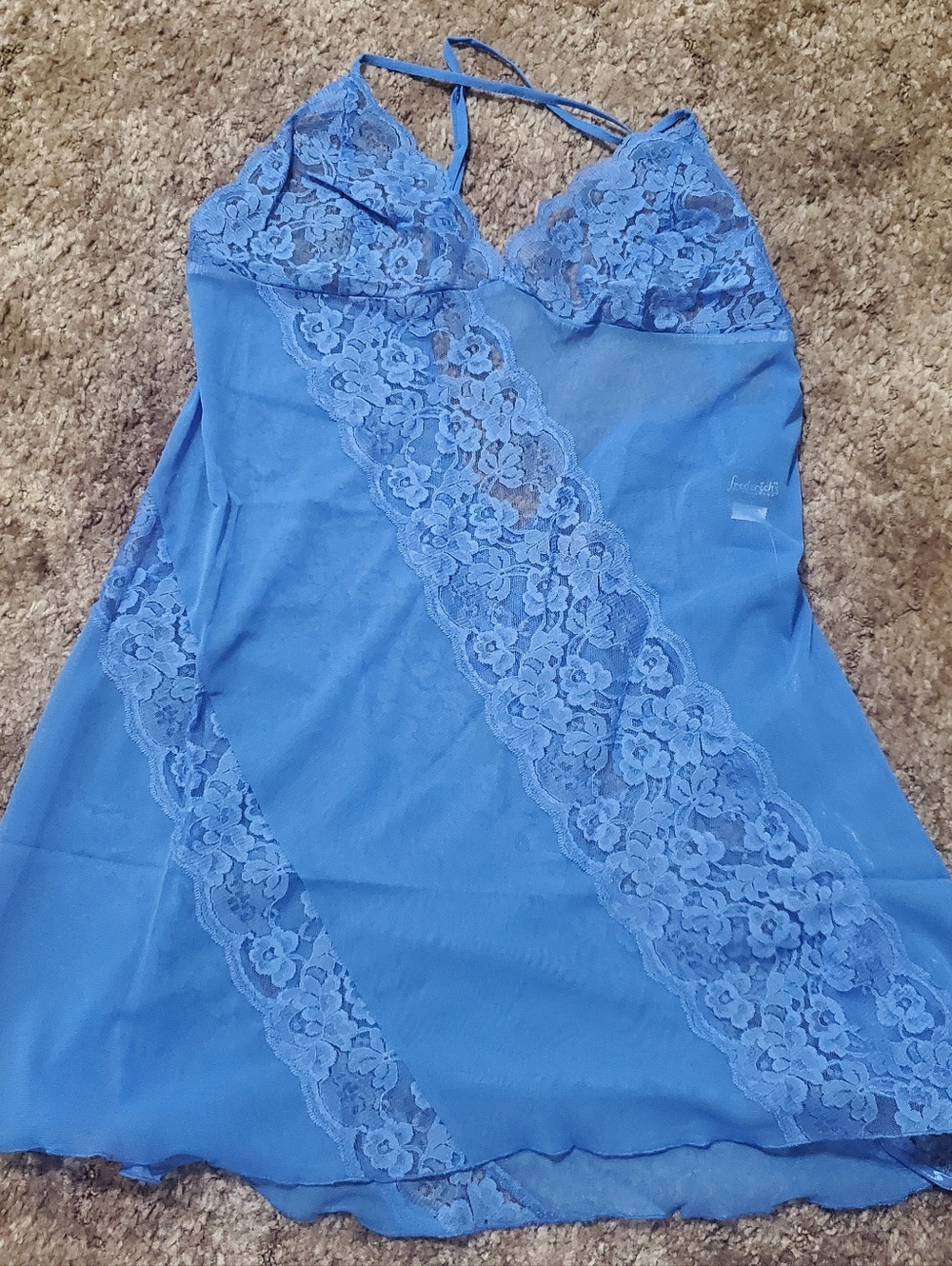 Frederick's of Hollywood Royal Blue Lace Chemise